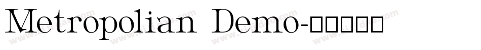 Metropolian Demo字体转换